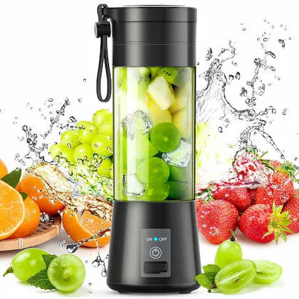 Portable Blender, Personal Blender for Shakes and Smoothies, USB Rechargeable Juicer Mini Blender Cup 380ml