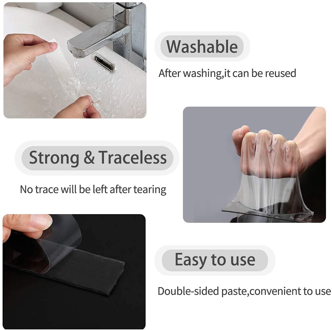 3m Heavy Duty Double-Sided  nano Tape – Strong, Reusable & Traceless Mounting Grip